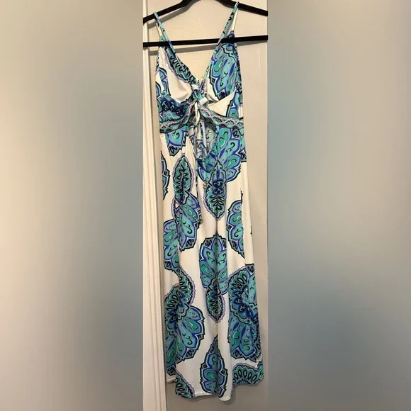 Sunshine 79 Women's Mellow Medallion Blue/Teal/White Swimsuit Coverup Size Small - Picture 4 of 12